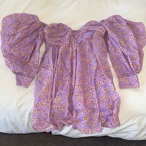 Strapless floral dress